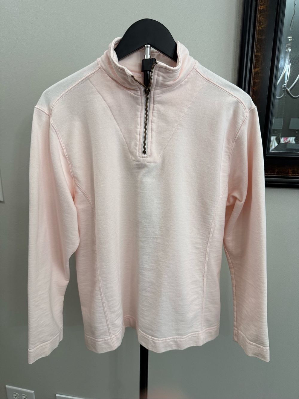 Women's Light Pink Quarter-Zip Pullover Hoodie